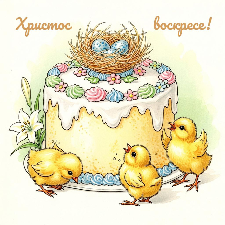 Открытка на весну